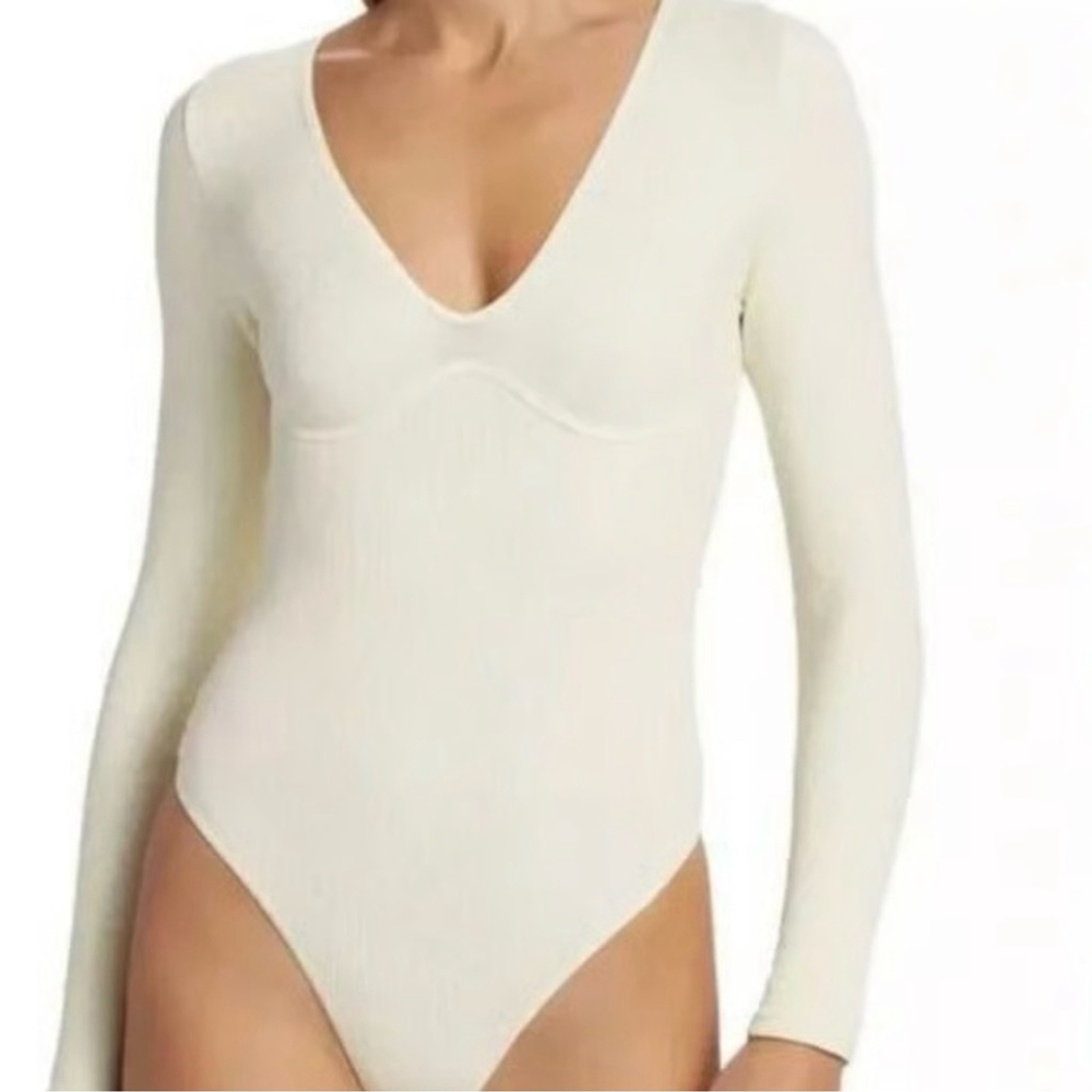 Free People Intimately Meg Seamless Bodysuit Ivory XS/S NWOT
